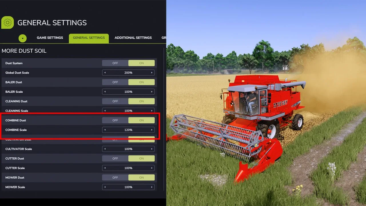 FS25 More Dust And Soil Settings V1.0 Other Mod