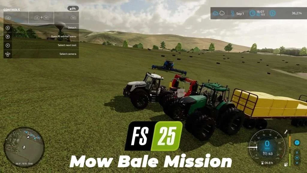 FS25 Mow Bale Mission v1.0 Other Mod FS25 Mod Free Download