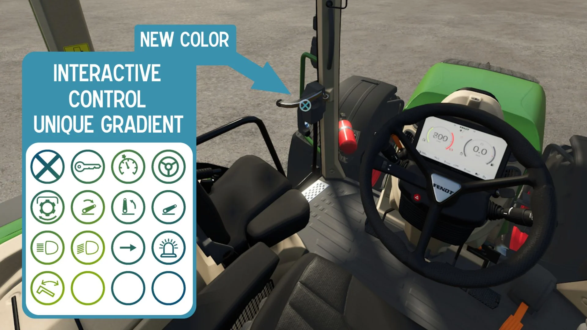 FS25 New Interactive Control icons color V2.0 Other Mod FS25 Mod Free Download