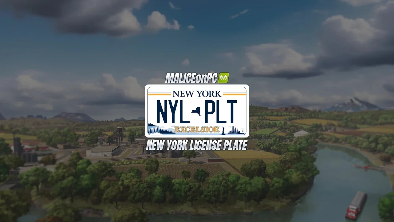 FS25 New York License Plate V1.0 Other Mod FS25 Mod Free Download