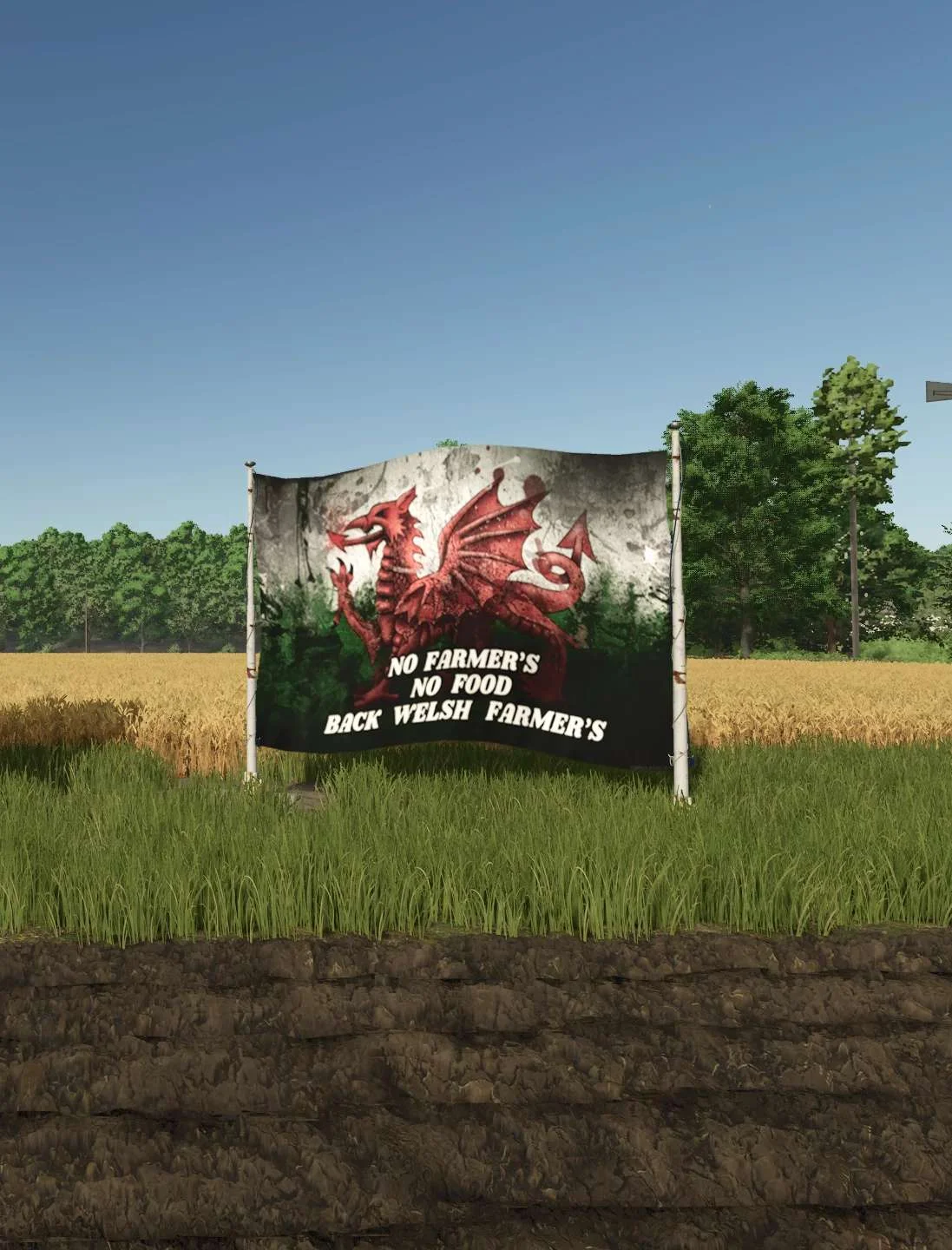 FS25 No Farmers No Food Welsh Flag Edit v1.0 Other Mod FS25 Mod Free Download