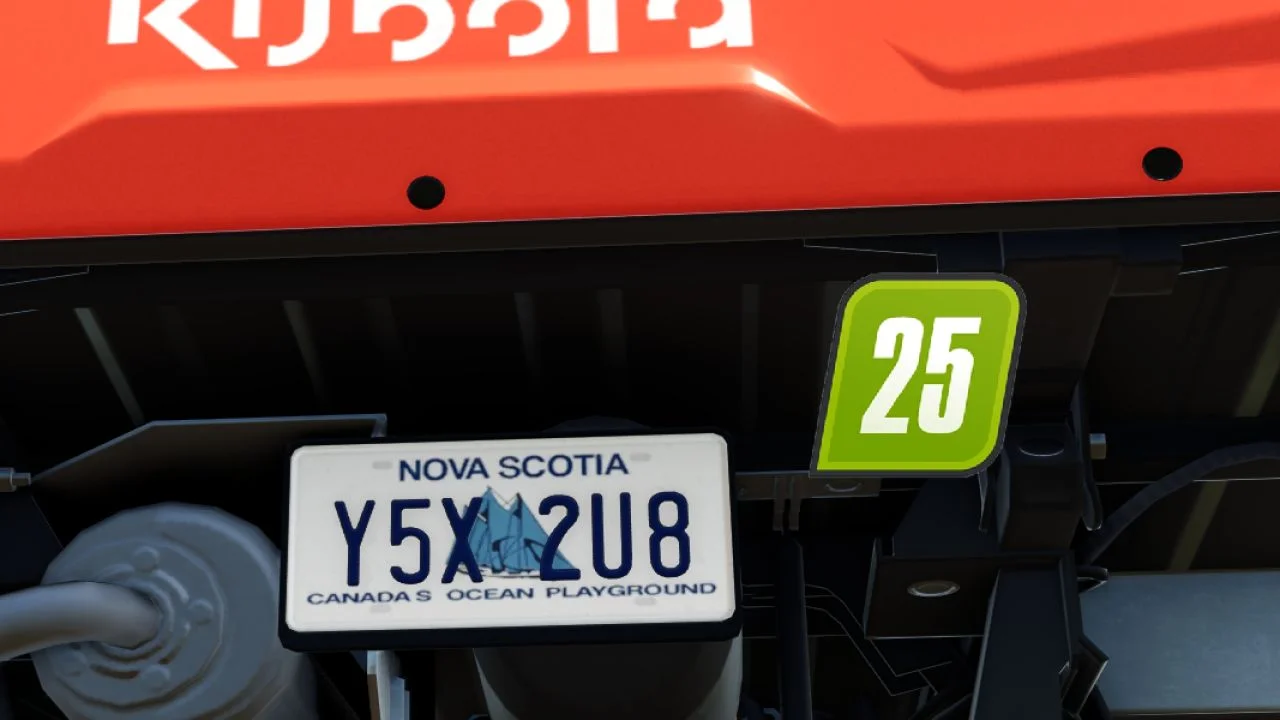 FS25 Nova Scotia license plate V1.0 Other Mod