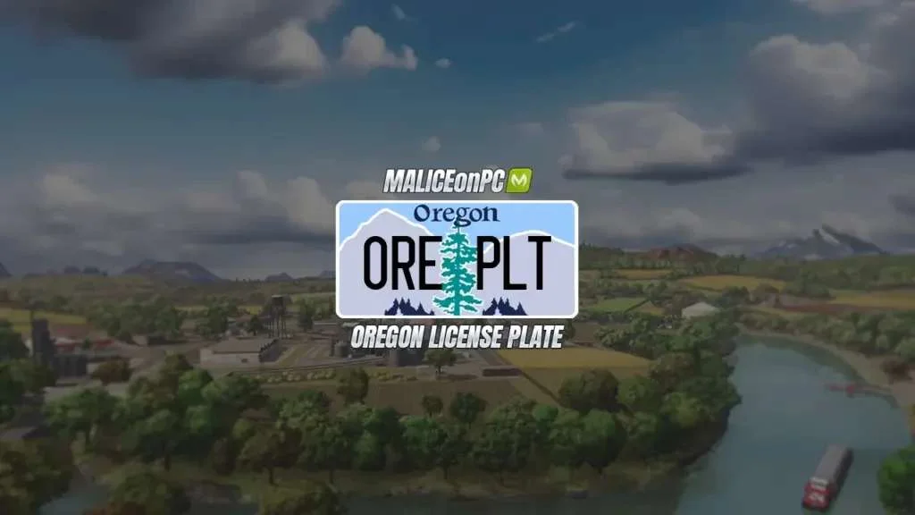 FS25 Oregon License Plate v1.0 Other Mod FS25 Mod Free Download
