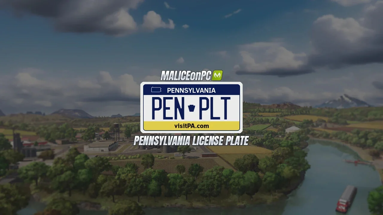 FS25 Pennsylvania License Plate V1.0 Other Mod FS25 Mod Free Download