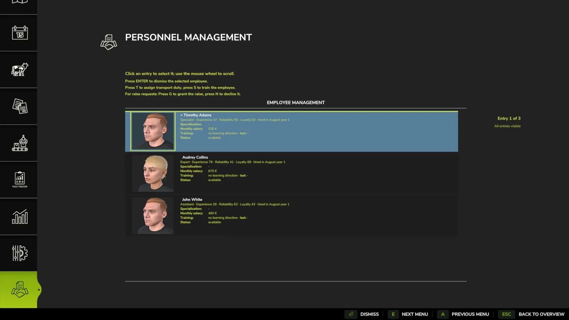 FS25 Personnel Management v1.1.1 Other Mod