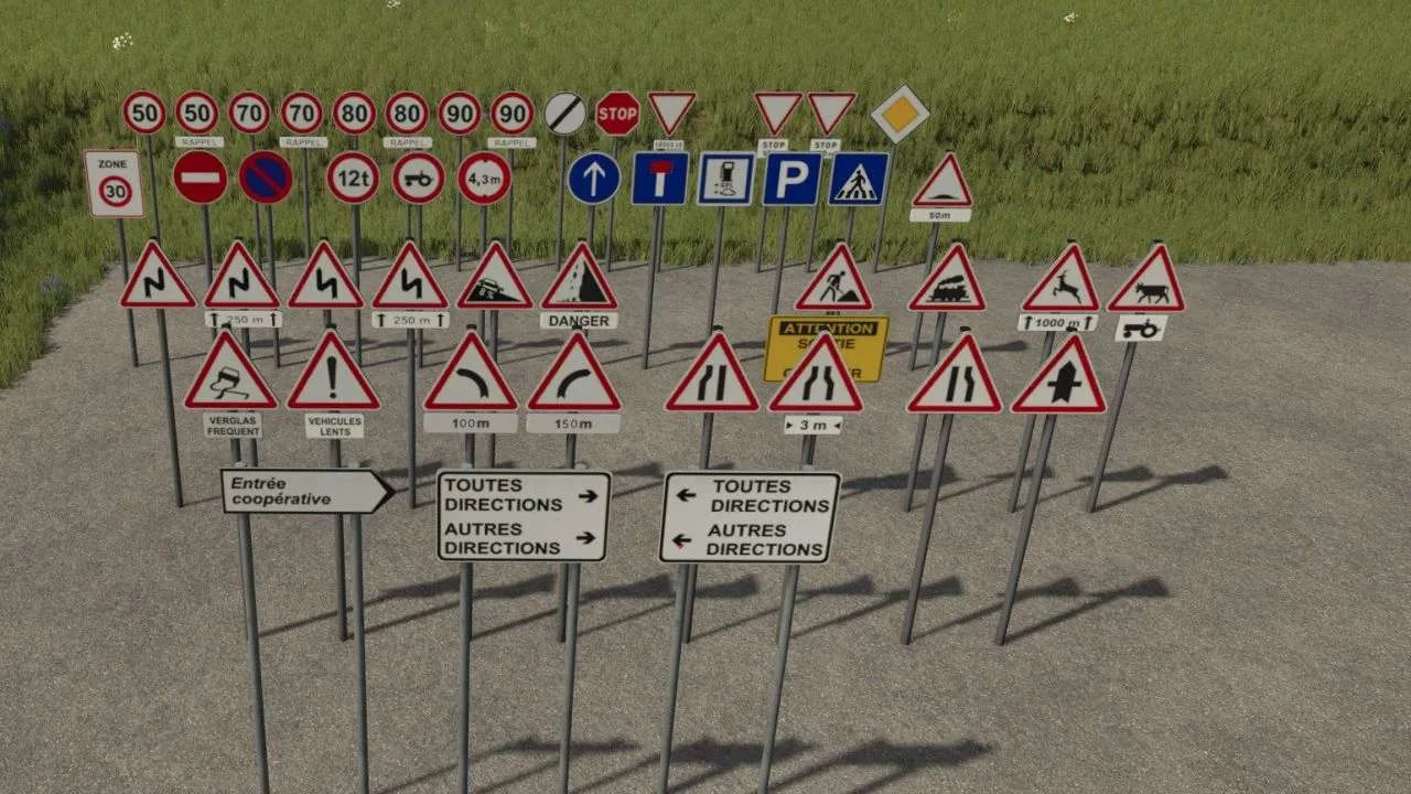 FS25 Placeable French panels v1.0 Other Mod FS25 Mod Free Download