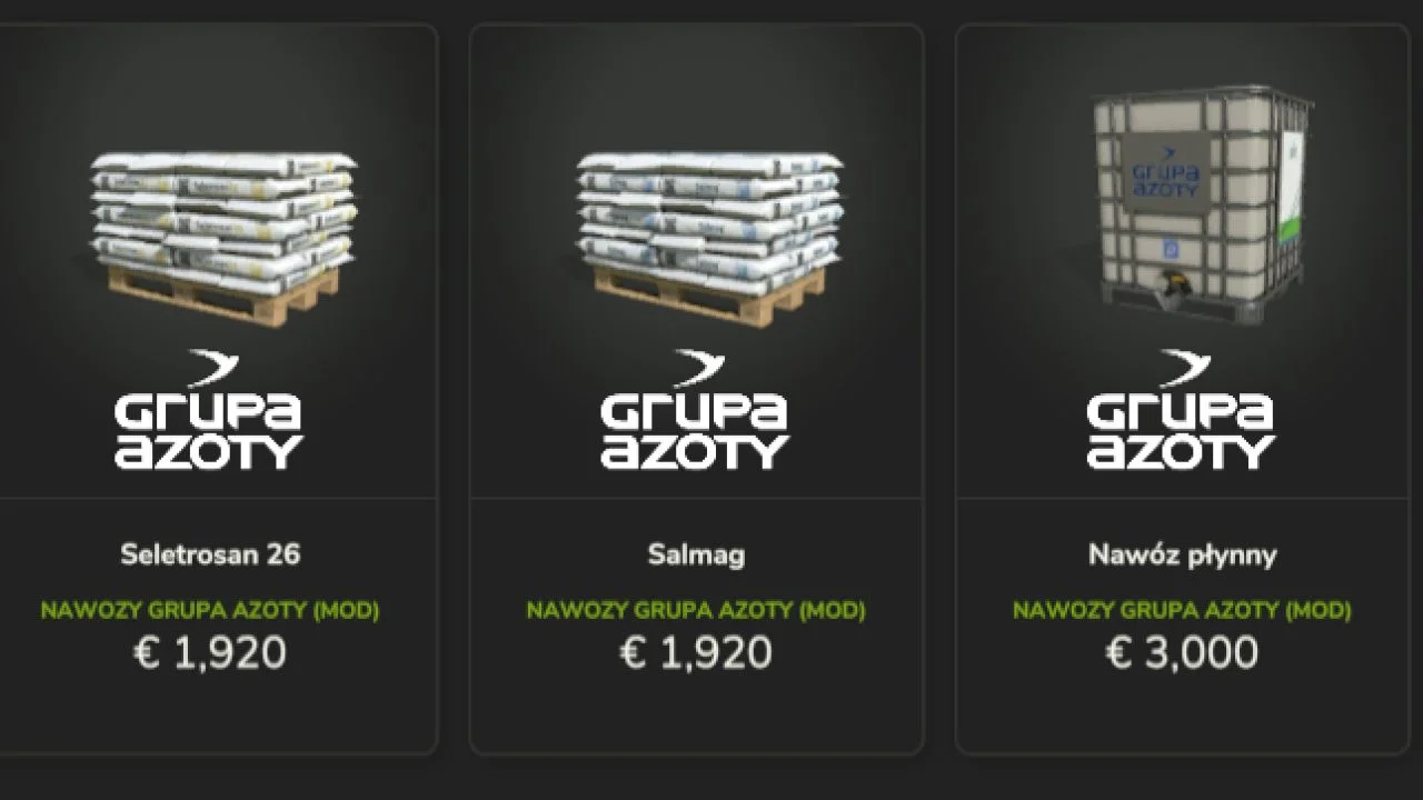 FS25 Polish fertilizers Grupa Azoty V1.0 Other Mod FS25 Mod Free Download