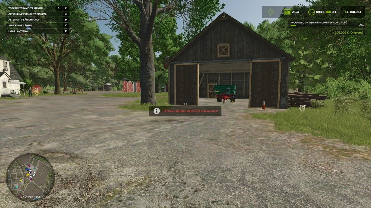 FS25 Quick Money – Instant $100,000 Hotkey V1.0 Other Mod