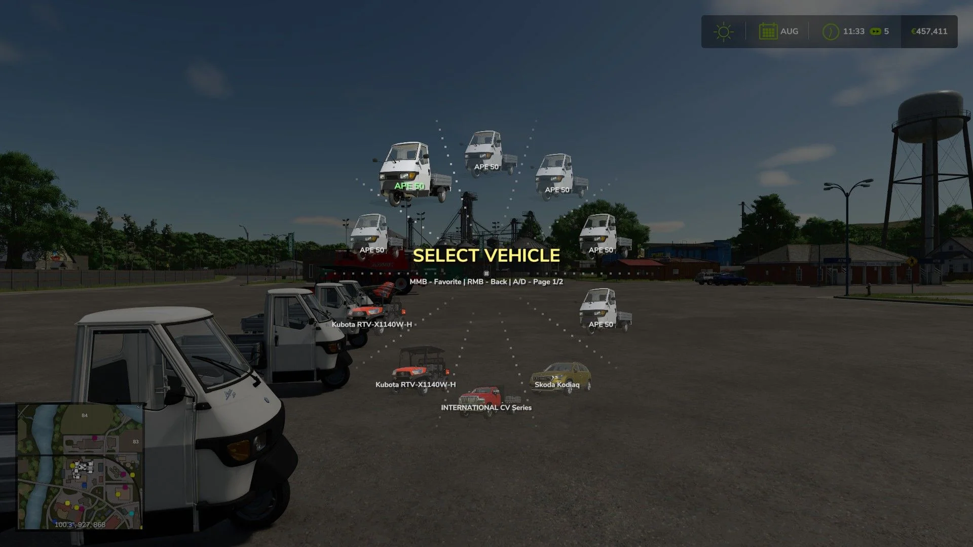 FS25 Radial Vehicle Switcher V1.0.1 Other Mod