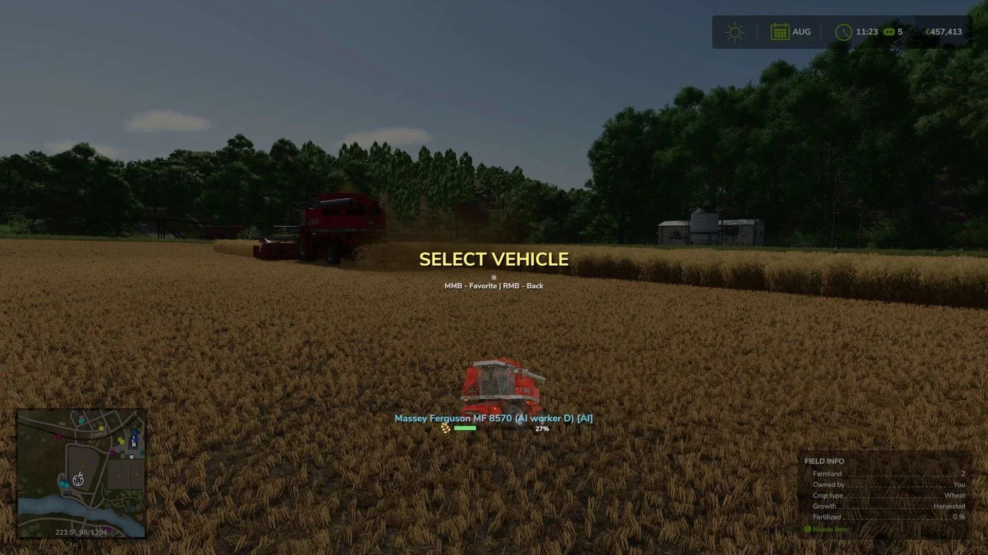 FS25 Radial Vehicle Switcher v1.1 Other Mod