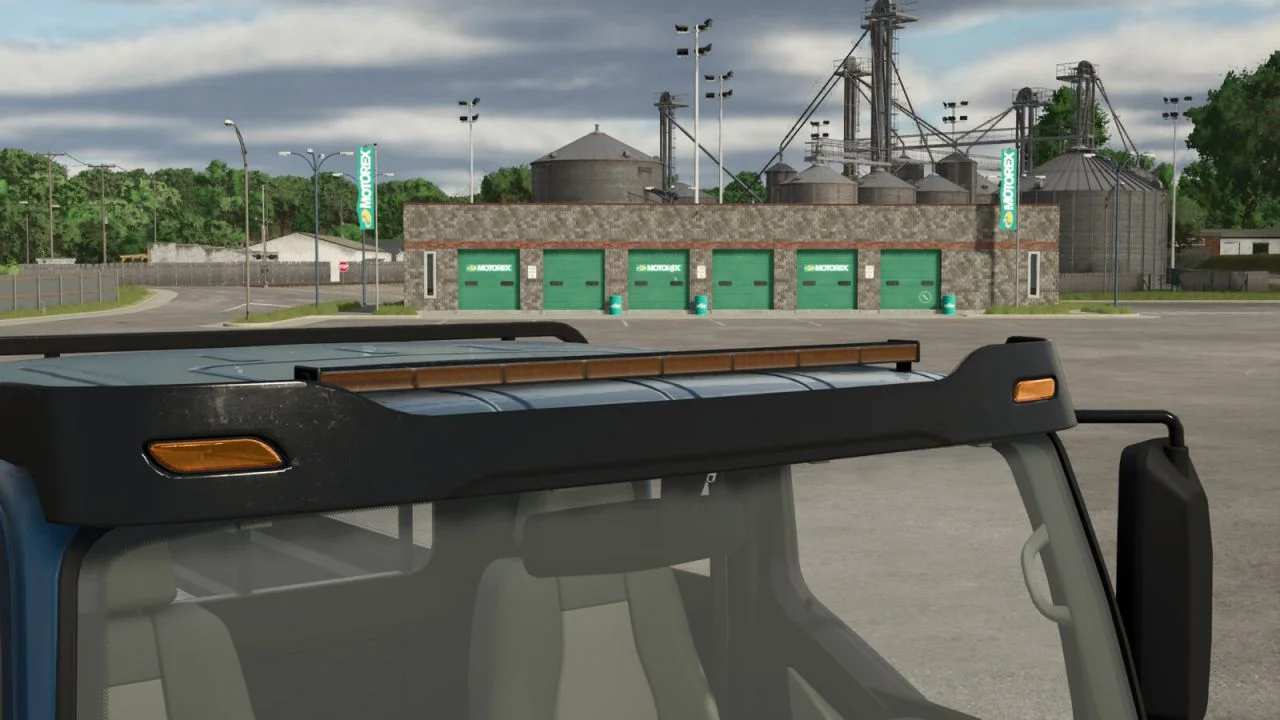 FS25 Ramp Lighting 8 Orange Lights Prefab V1.0 Other Mod FS25 Mod Free Download