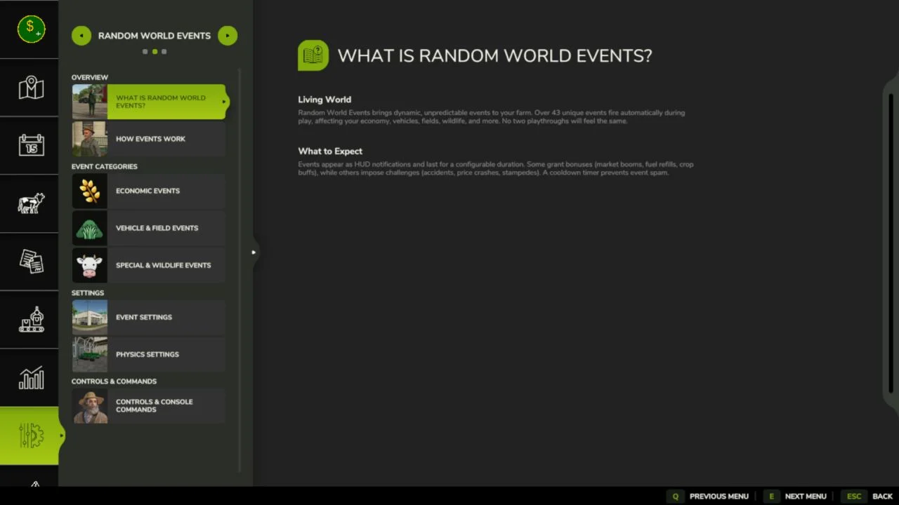 FS25 Random World Events V2.1.4 Other Mod