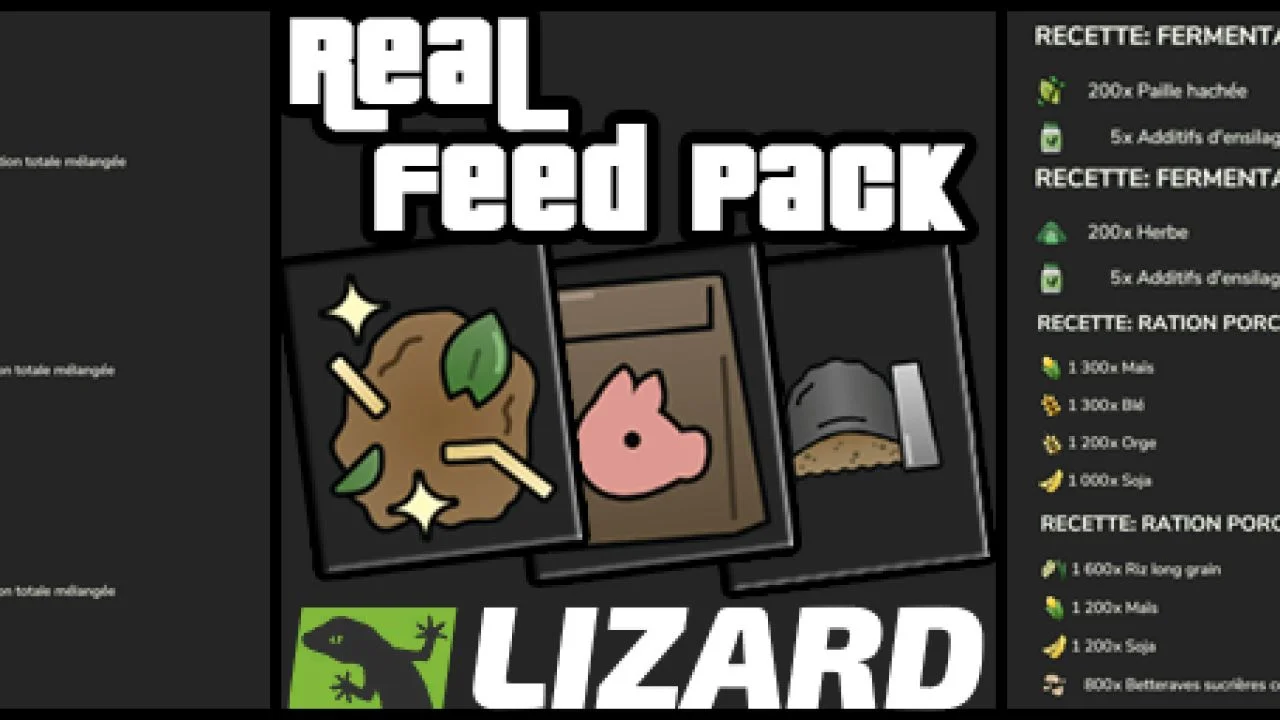 FS25 Real Feed Pack V1.0 Other Mod FS25 Mod Free Download