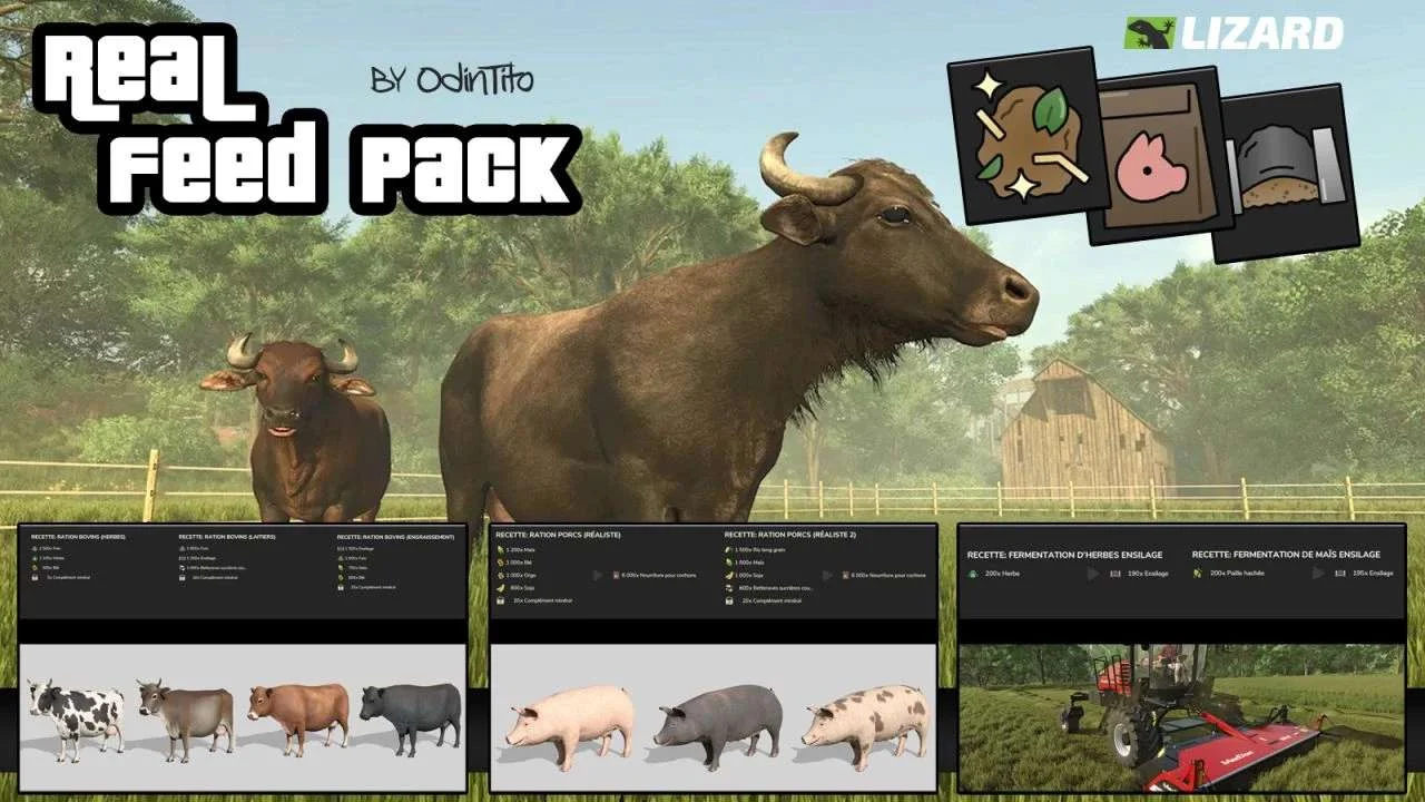 FS25 Real Feed Pack v1.3 Other Mod FS25 Mod Free Download