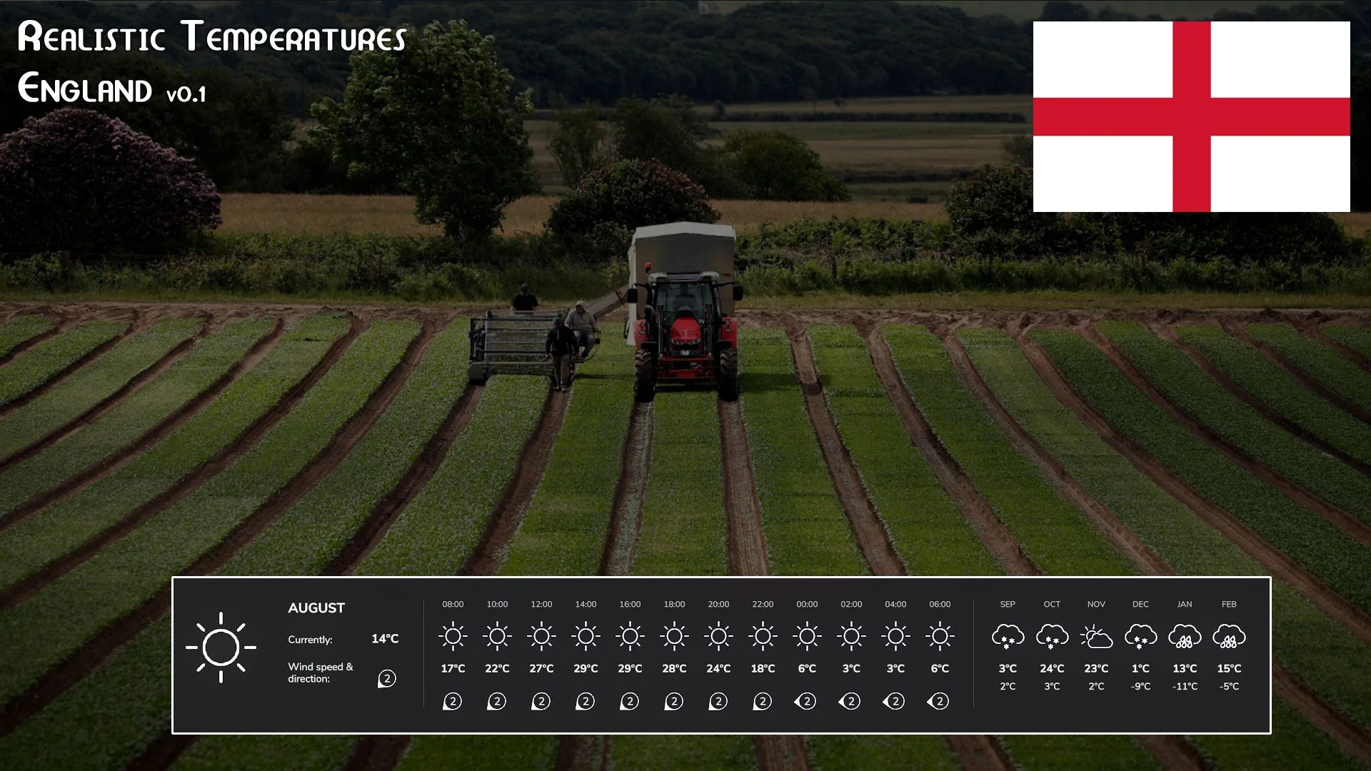FS25 Realistic Temperatures – England BETA v1.0 Other Mod FS25 Mod Free Download