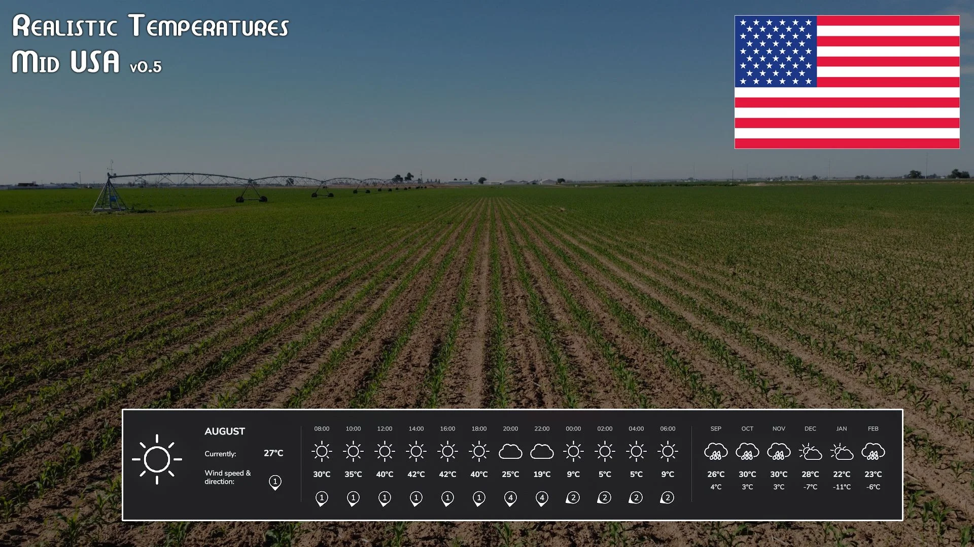 FS25 Realistic Temperatures – Middle USA BETA 2 v0.5 Other Mod FS25 Mod Free Download