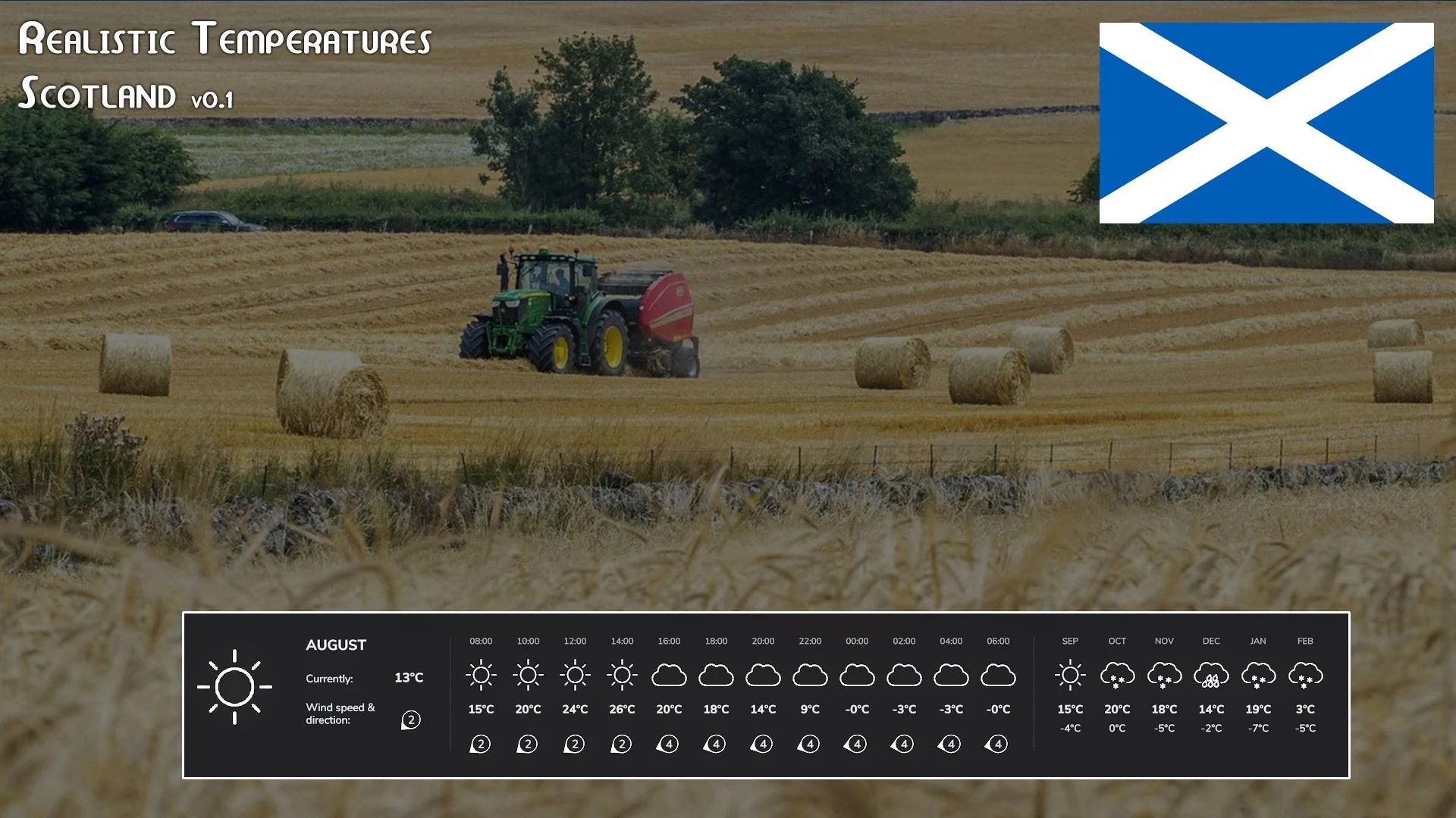 FS25 Realistic Temperatures – Scotland BETA v1.0 Other Mod FS25 Mod Free Download