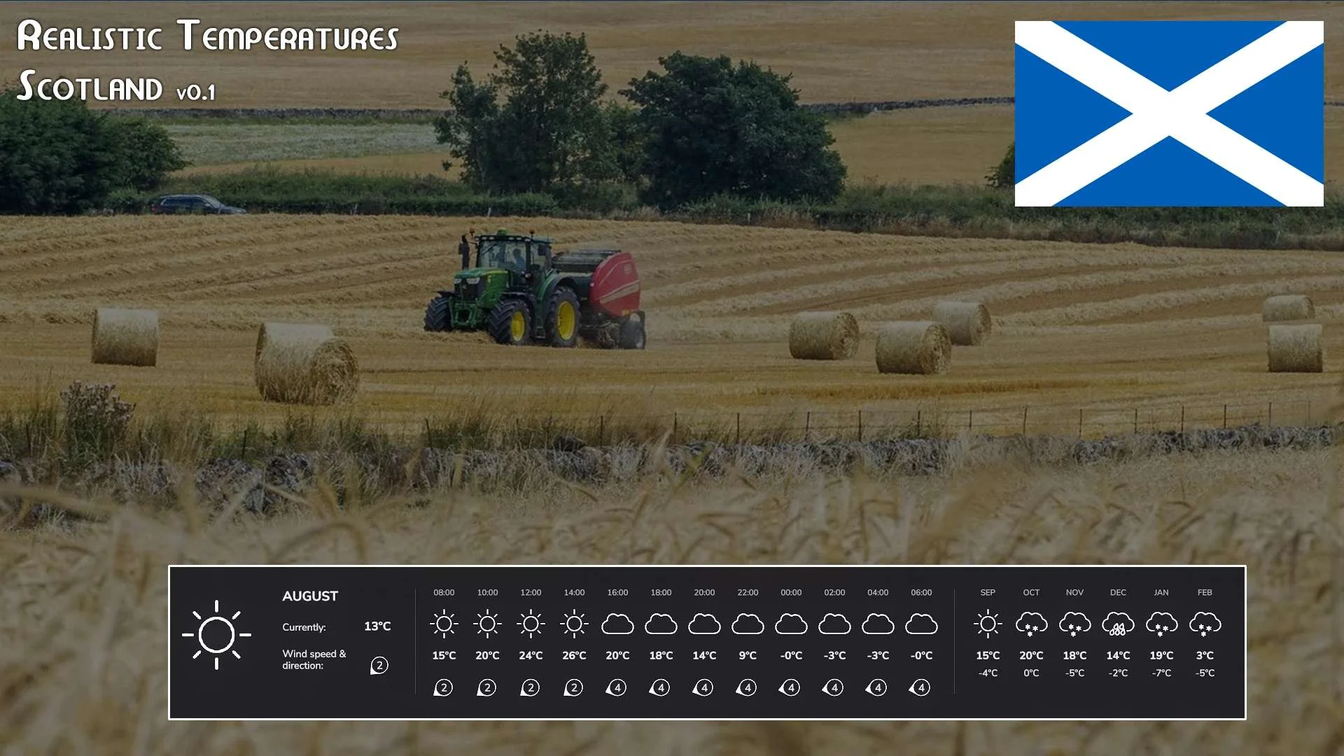 FS25 Realistic Temperatures Scotland v1.0 Other Mod FS25 Mod Free Download