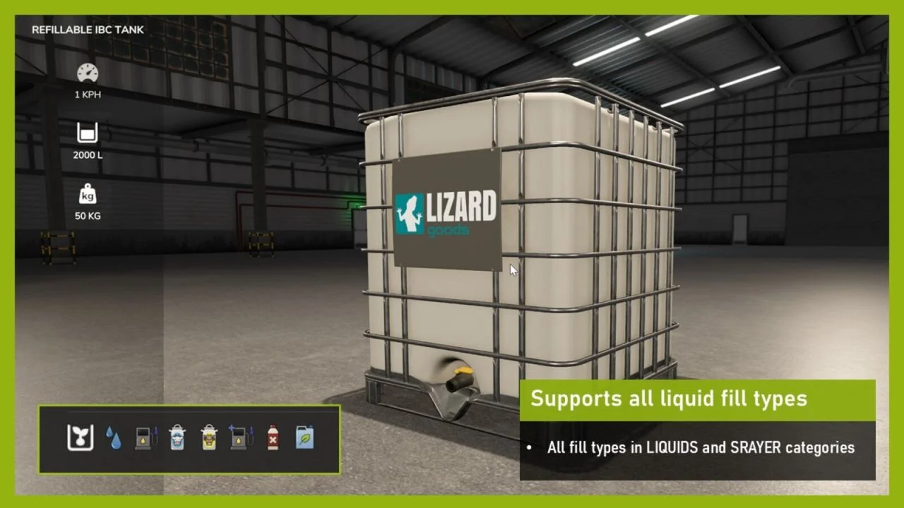 FS25 Refillable IBC Tank v1.0.1 Other Mod FS25 Mod Free Download