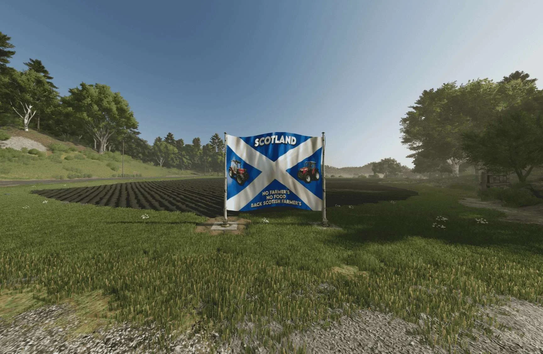 FS25 Scotish flag EDIT v1.0 Other Mod FS25 Mod Free Download
