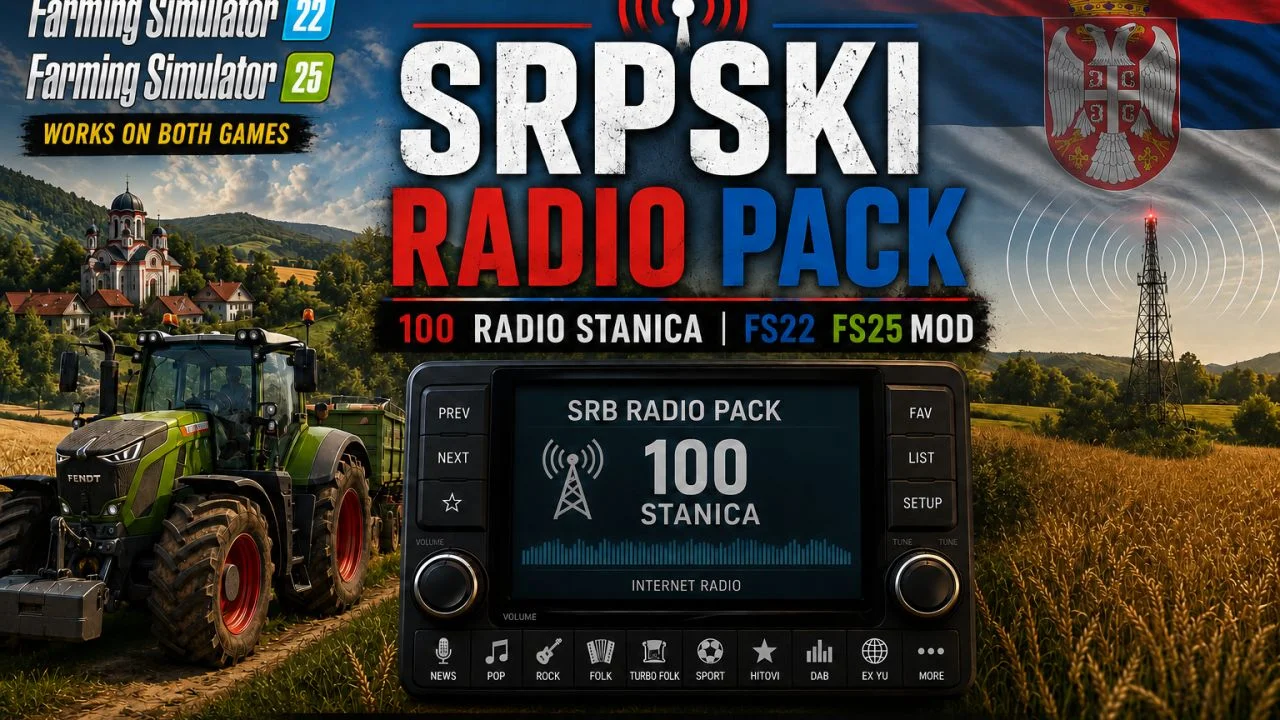 FS25 Serbia Radio Pack V1.0 Other Mod