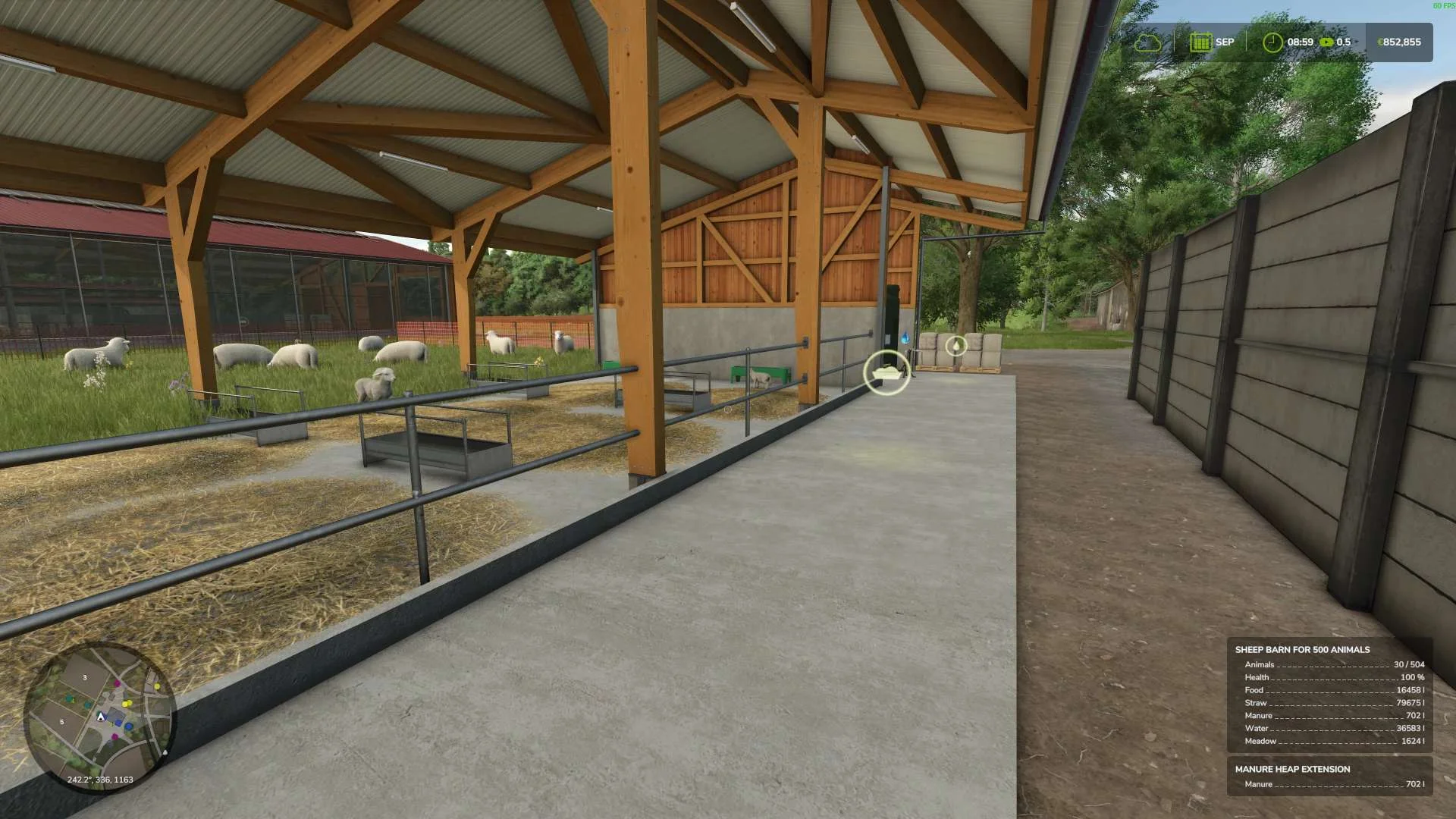 FS25 Sheep Straw And Manure Addon v1.0 Other Mod