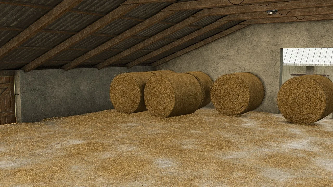 FS25 Straw Deco Prefab V1.0 Other Mod FS25 Mod Free Download