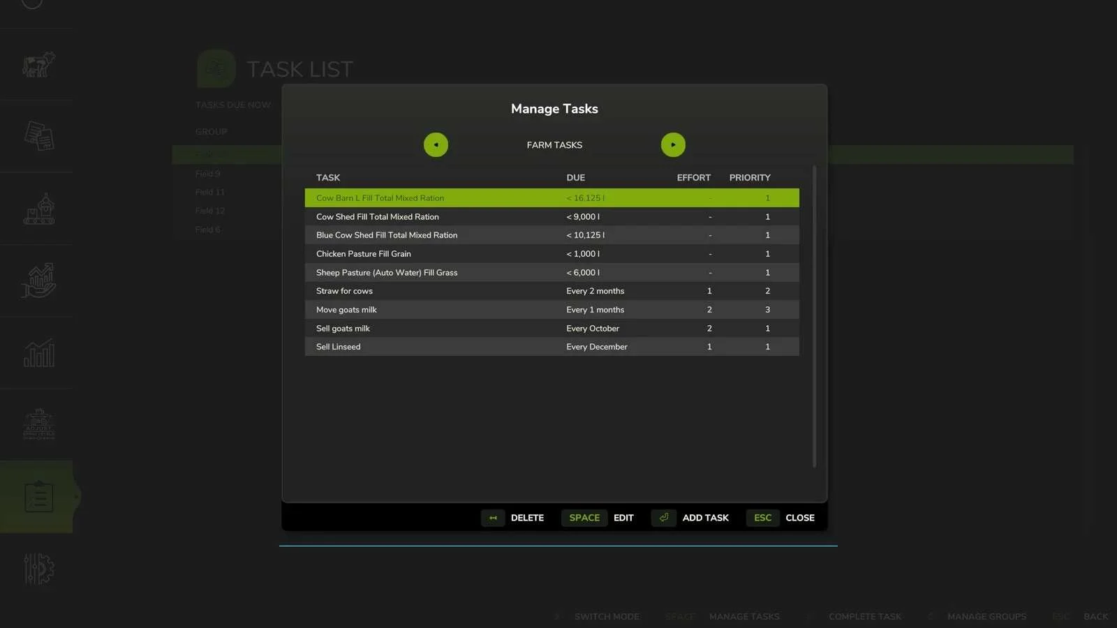 FS25 Task List v1.1.0.9 Other Mod FS25 Mod Free Download