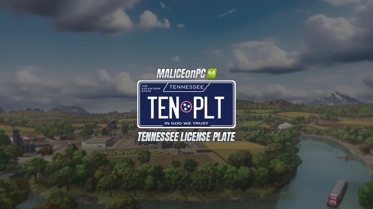 FS25 Tennessee License Plate V1.0.0.1 Other Mod FS25 Mod Free Download