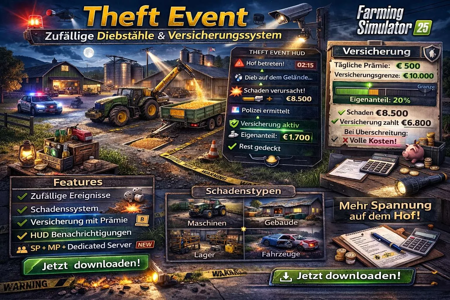 FS25 Theft Event v1.1.1 Other Mod