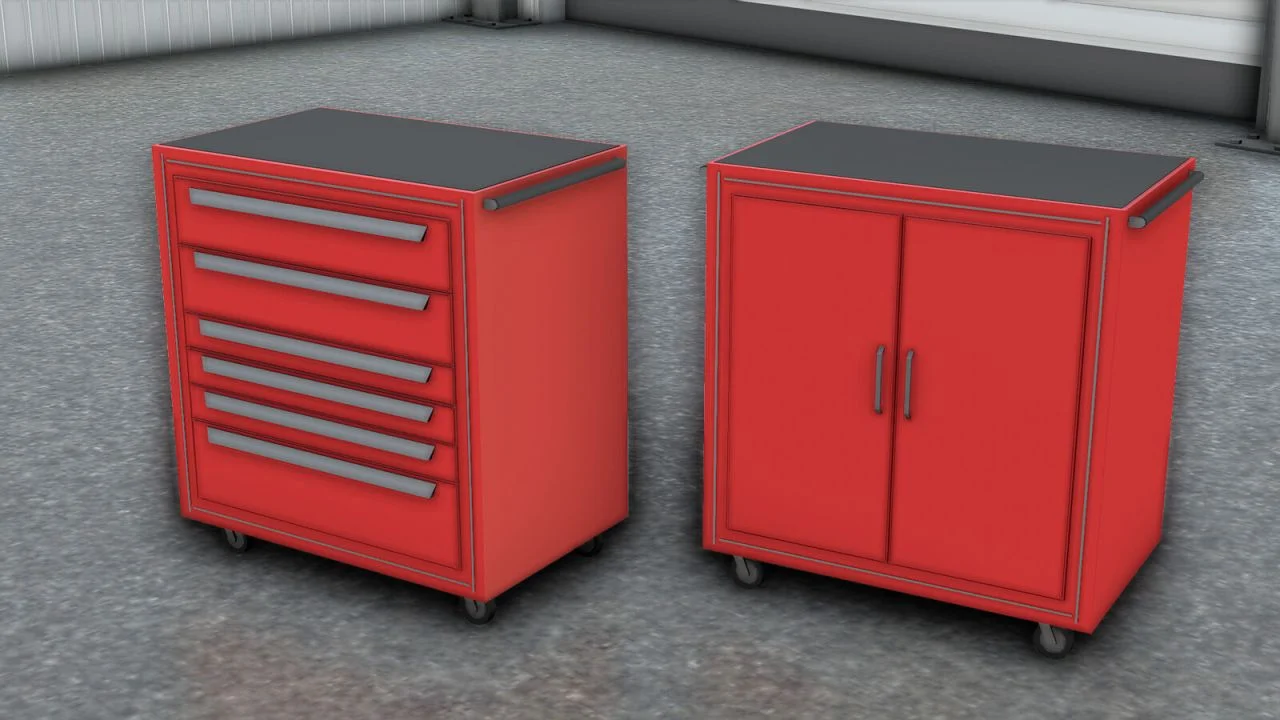 FS25 Tool Boxes Prefab V1.0 Other Mod FS25 Mod Free Download