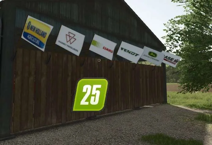 FS25 Tractor Brands Wall Flag Pack v1.0 Other Mod FS25 Mod Free Download