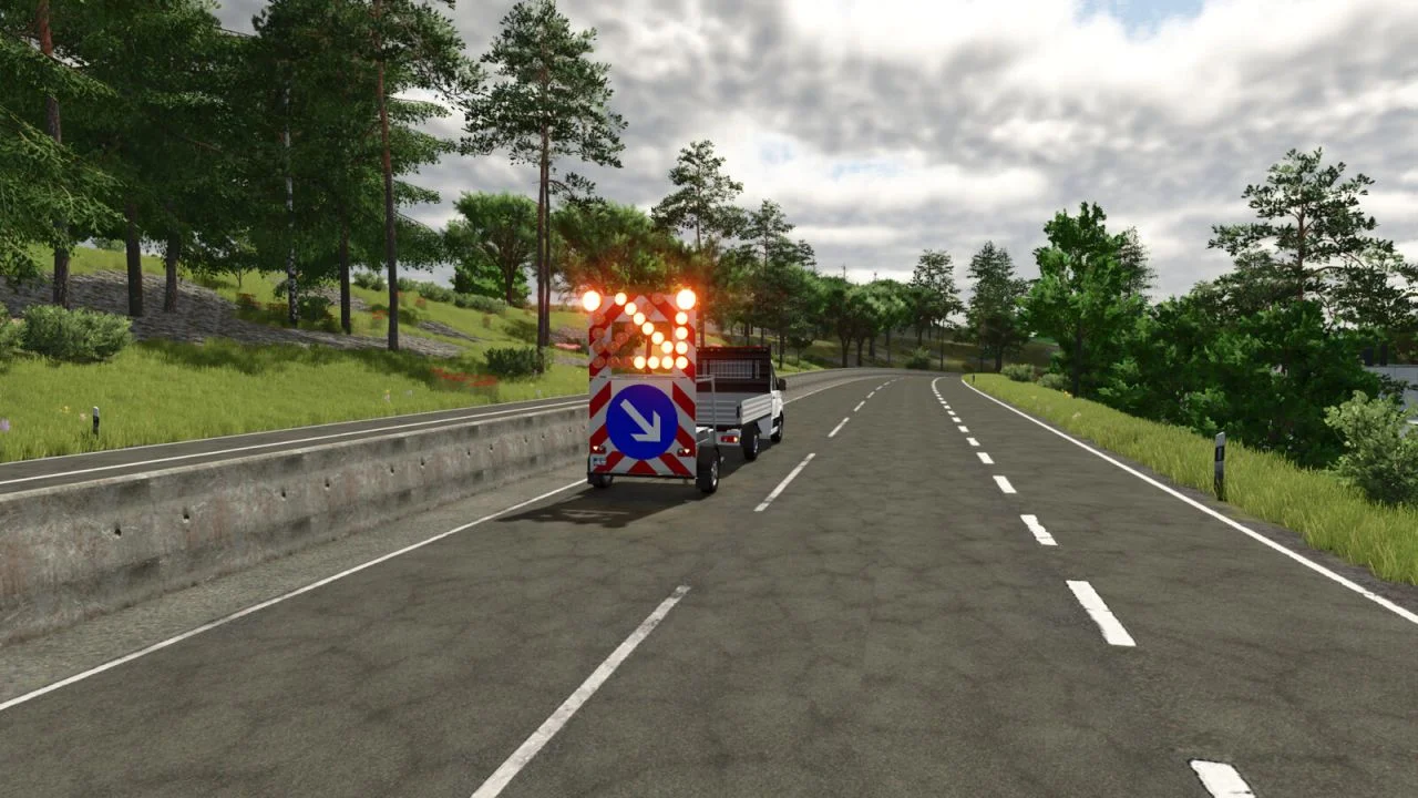 FS25 Traffic Safety Trailer V1.0 Other Mod FS25 Mod Free Download