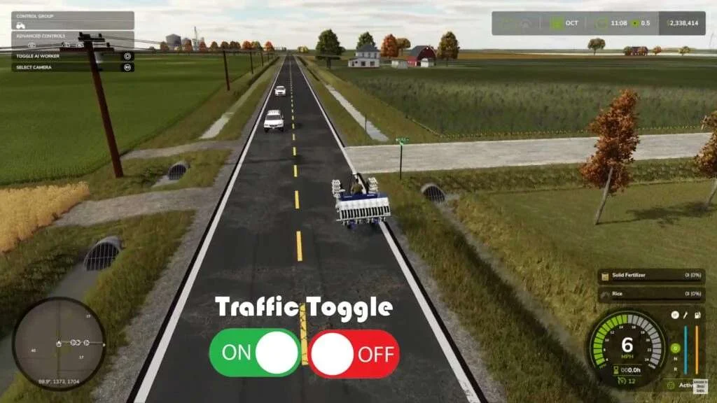 FS25 Traffic Toggle v1.0 Other Mod FS25 Mod Free Download