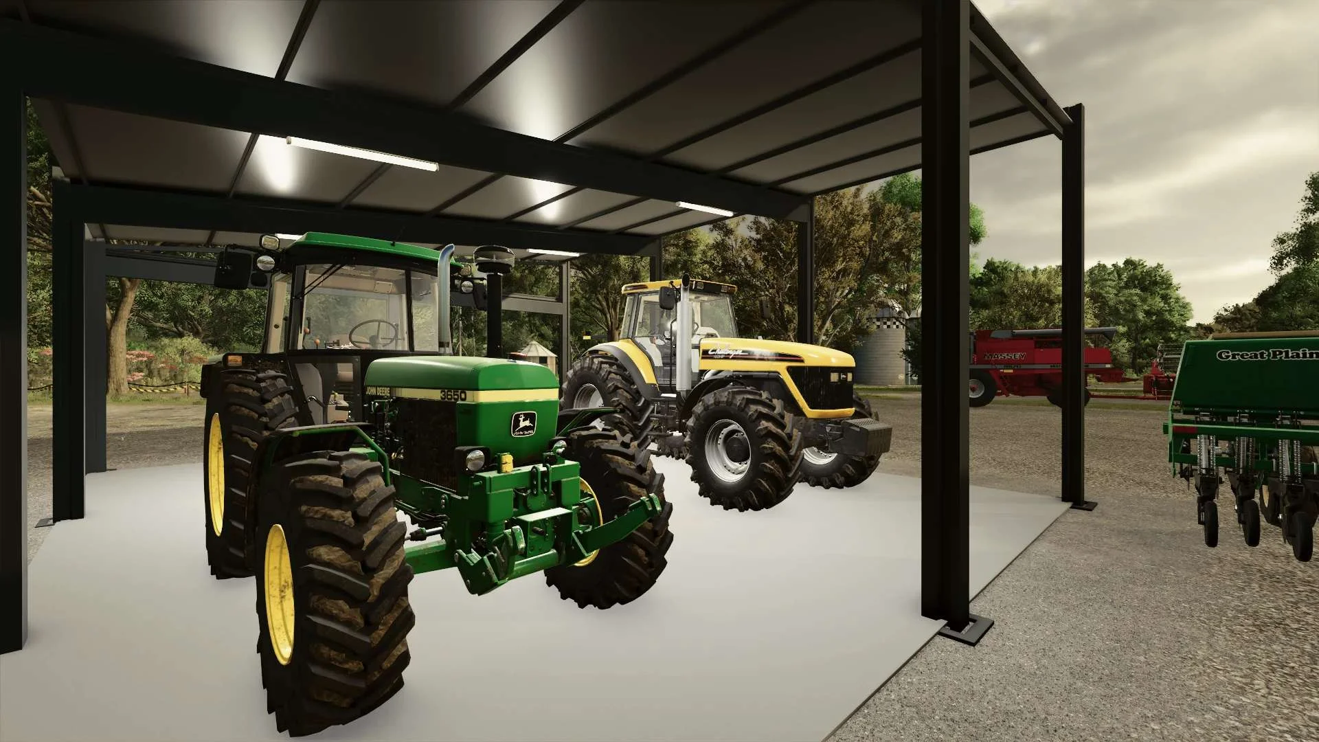 FS25 Two Bay Steel Garage v1.0 Other Mod FS25 Mod Free Download