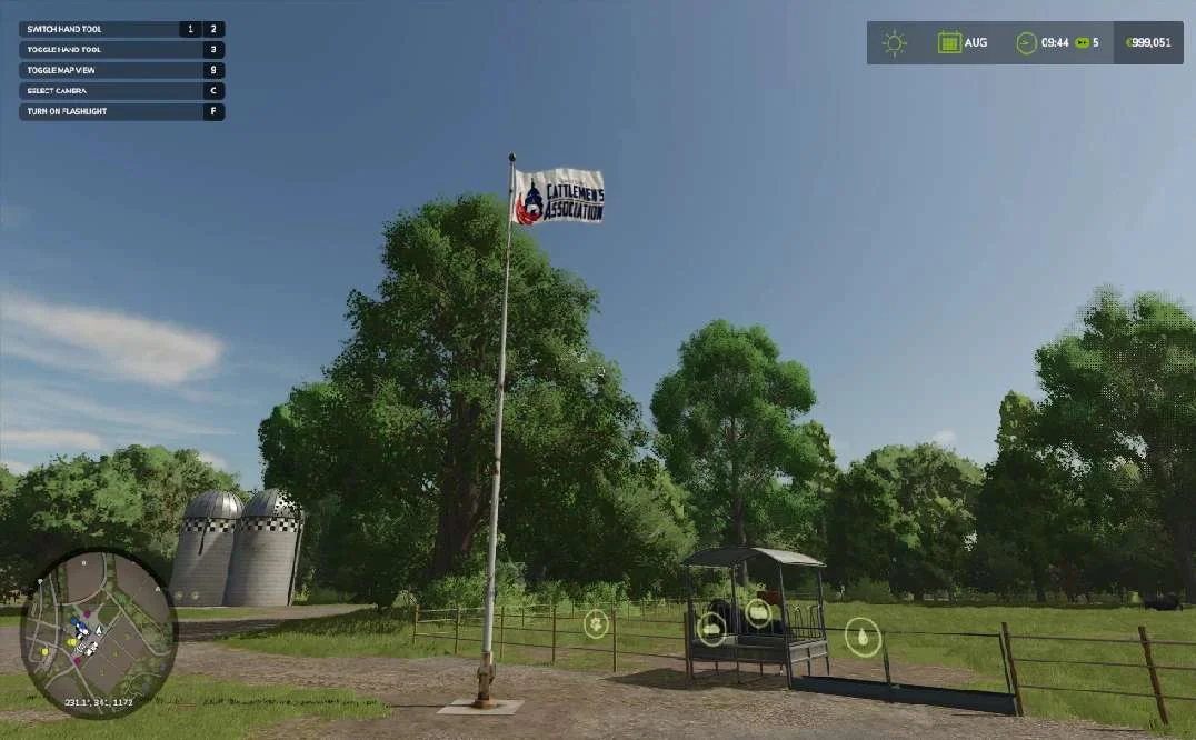 FS25 USA Cattleman’s Association Flag v1.0 Other Mod FS25 Mod Free Download