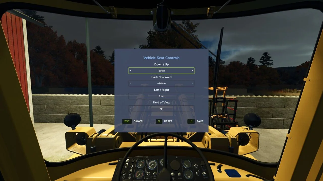 FS25 Vehicle Seat Controls V1.0 Other Mod