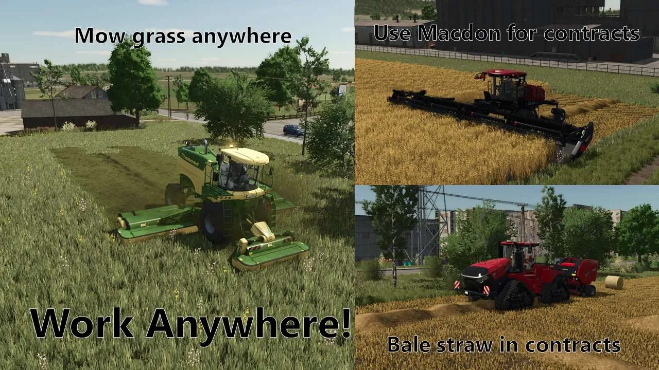 FS25 Work Anywhere v1.0 Other Mod FS25 Mod Free Download