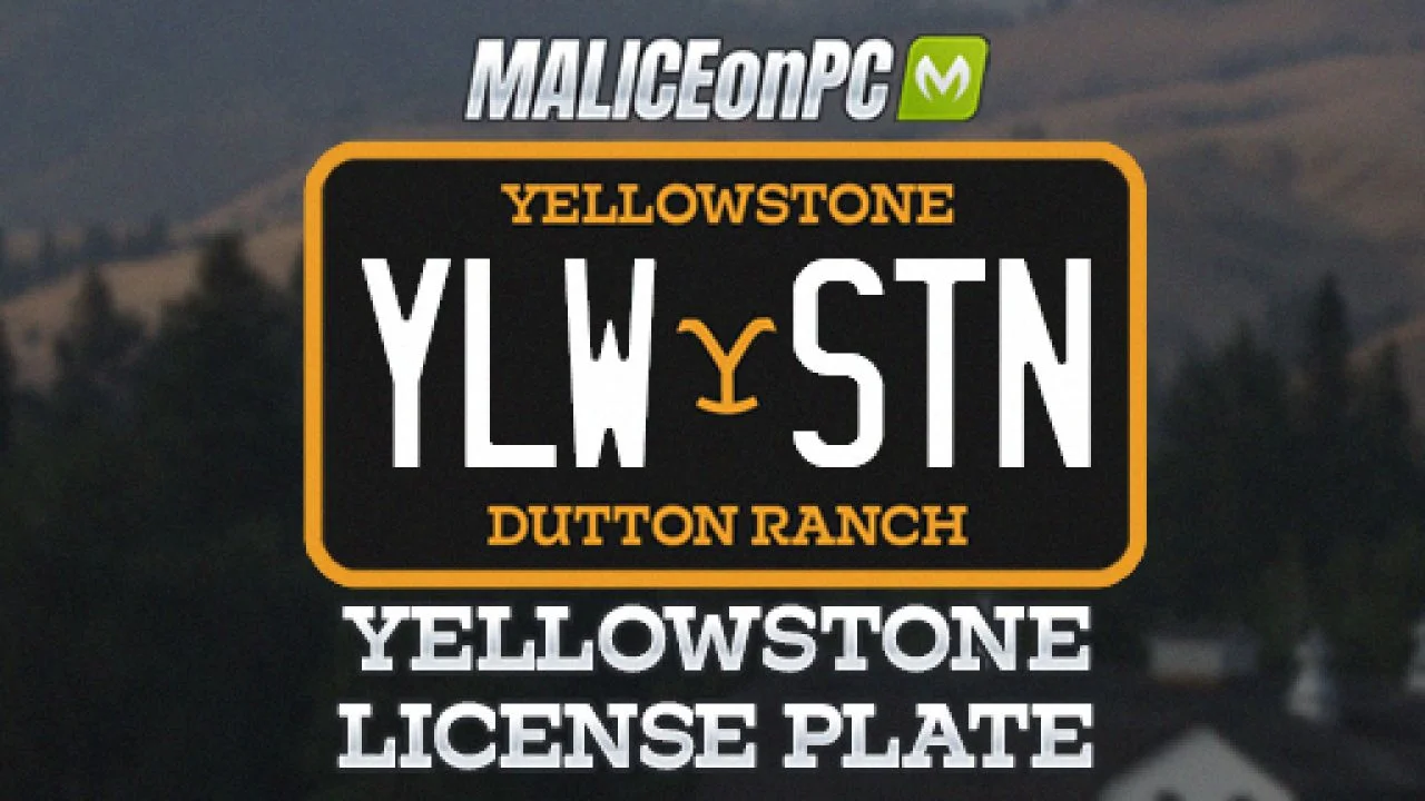 FS25 Yellowstone Dutton Ranch License Plate V1.0 Other Mod FS25 Mod Free Download