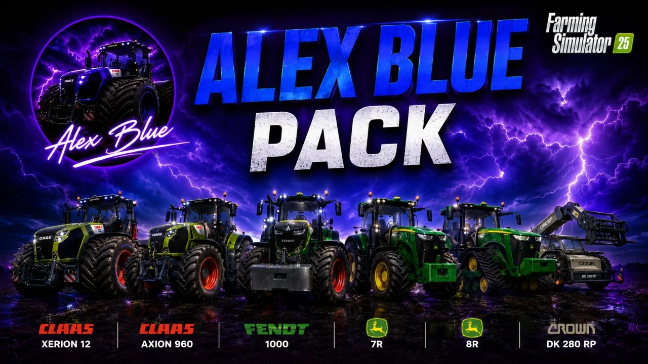 FS25 Alex Blue Pack v1.0.0.1 Packs Mod FS25 Mod Free Download