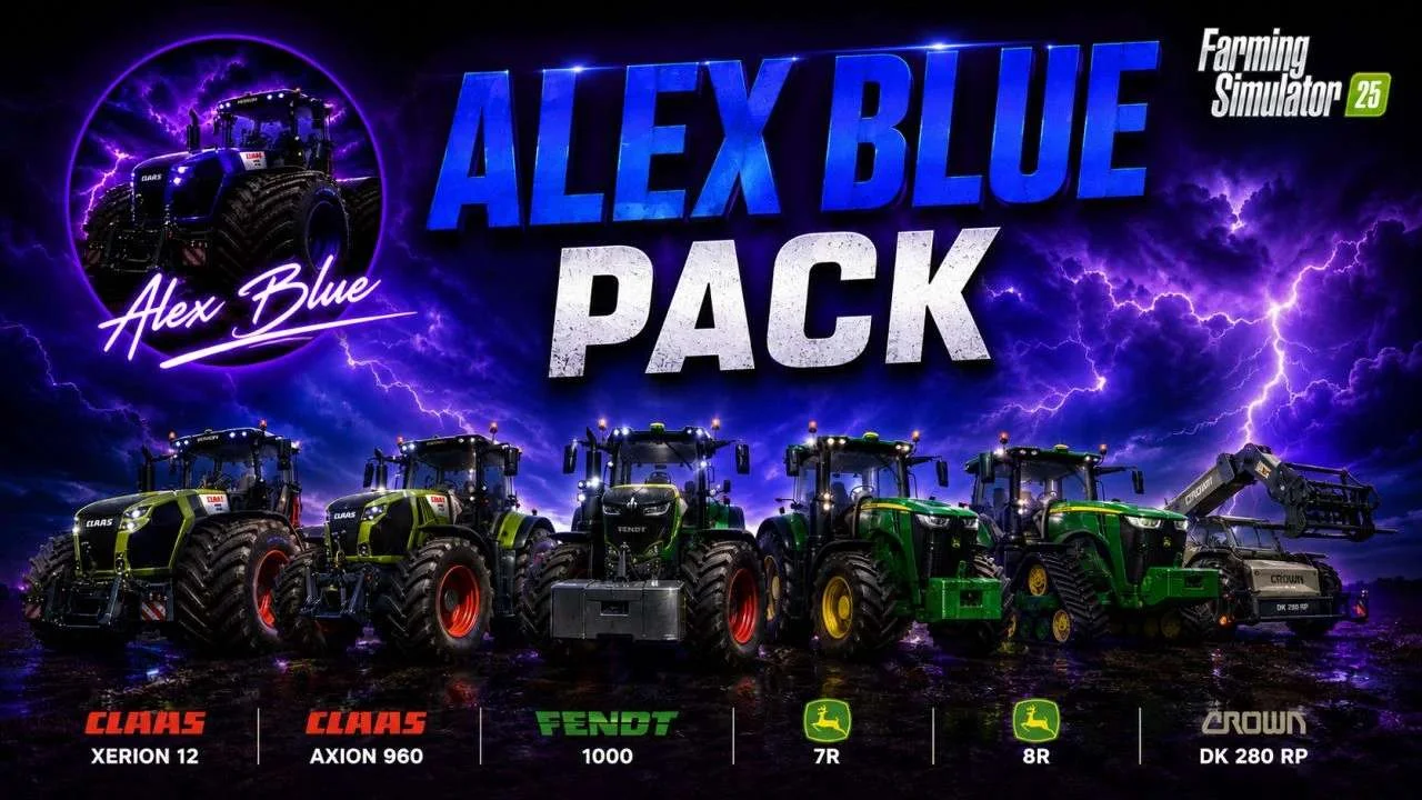 FS25 Alex Blue Pack v1.0.0.2 Packs Mod FS25 Mod Free Download