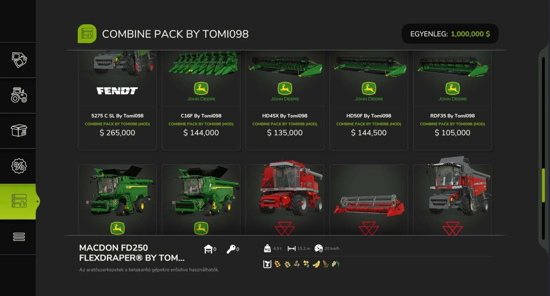 FS25 Combine And Headers Pack v1.0 Packs Mod FS25 Mod Free Download