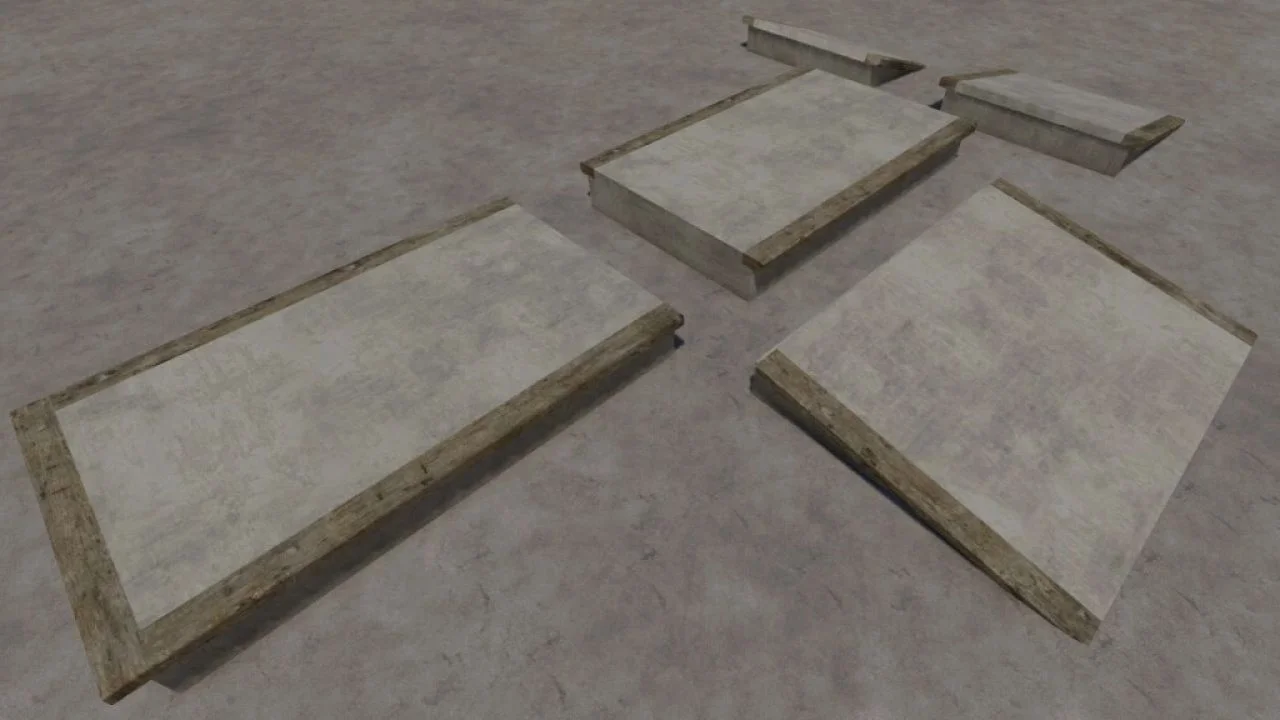 FS25 Concrete ramps and platforms Pack v1.0 Packs Mod FS25 Mod Free Download