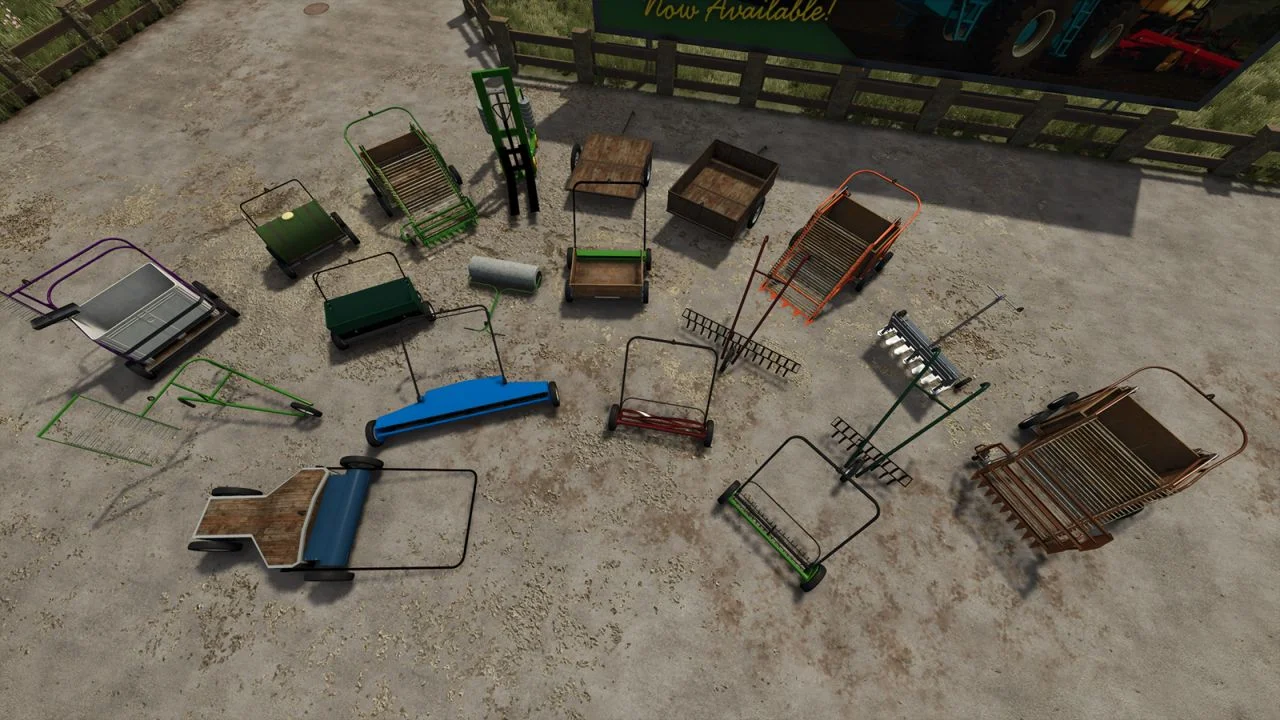 FS25 Hand Pushable Machines Pack V4.4.1 Packs Mod FS25 Mod Free Download