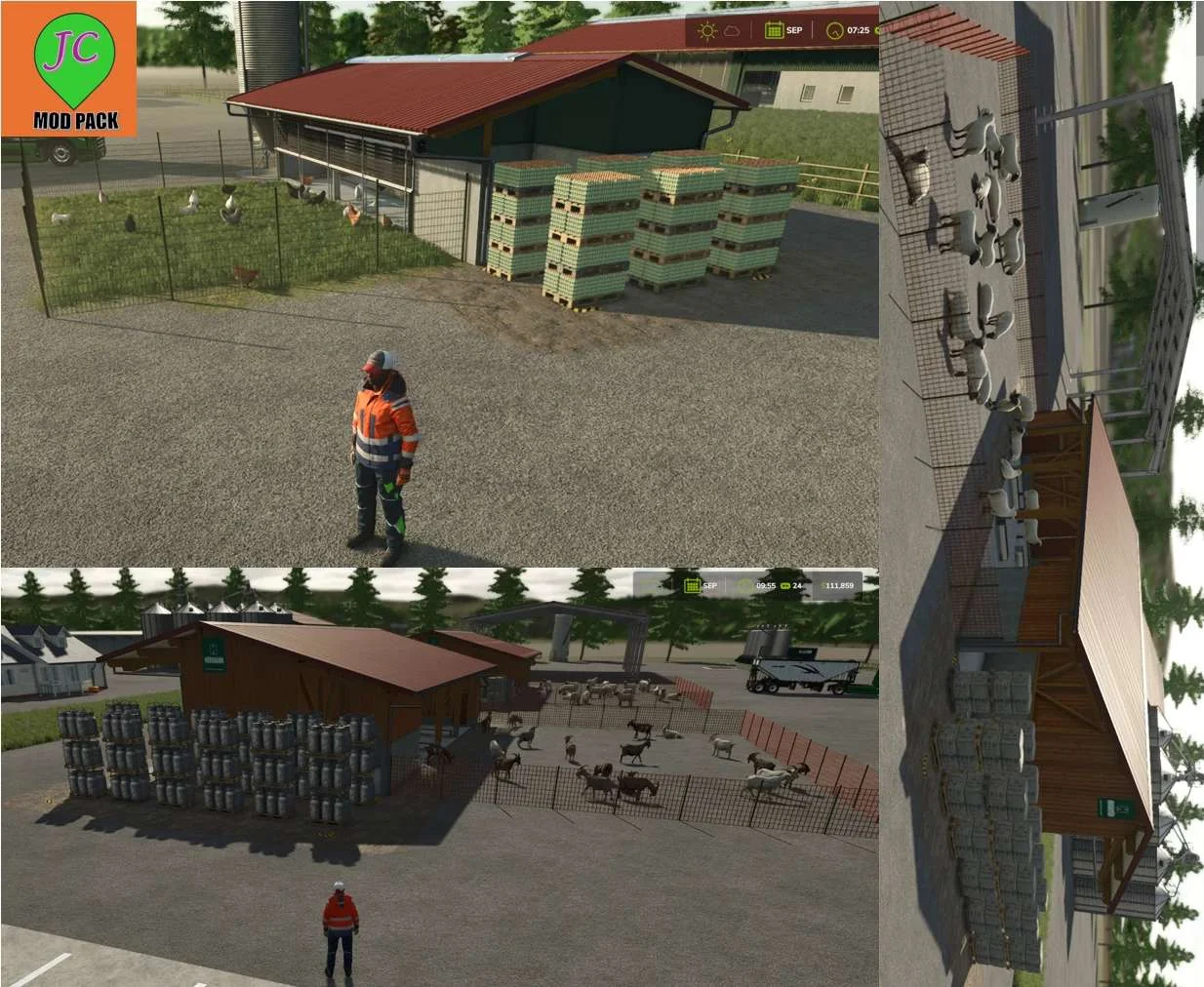 FS25 JC ANIMAL BARNS PACK V1.0 Packs Mod FS25 Mod Free Download
