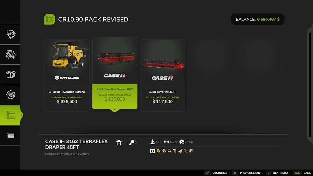 FS25 NH CR10 Pack Revised v1.0 Packs Mod FS25 Mod Free Download