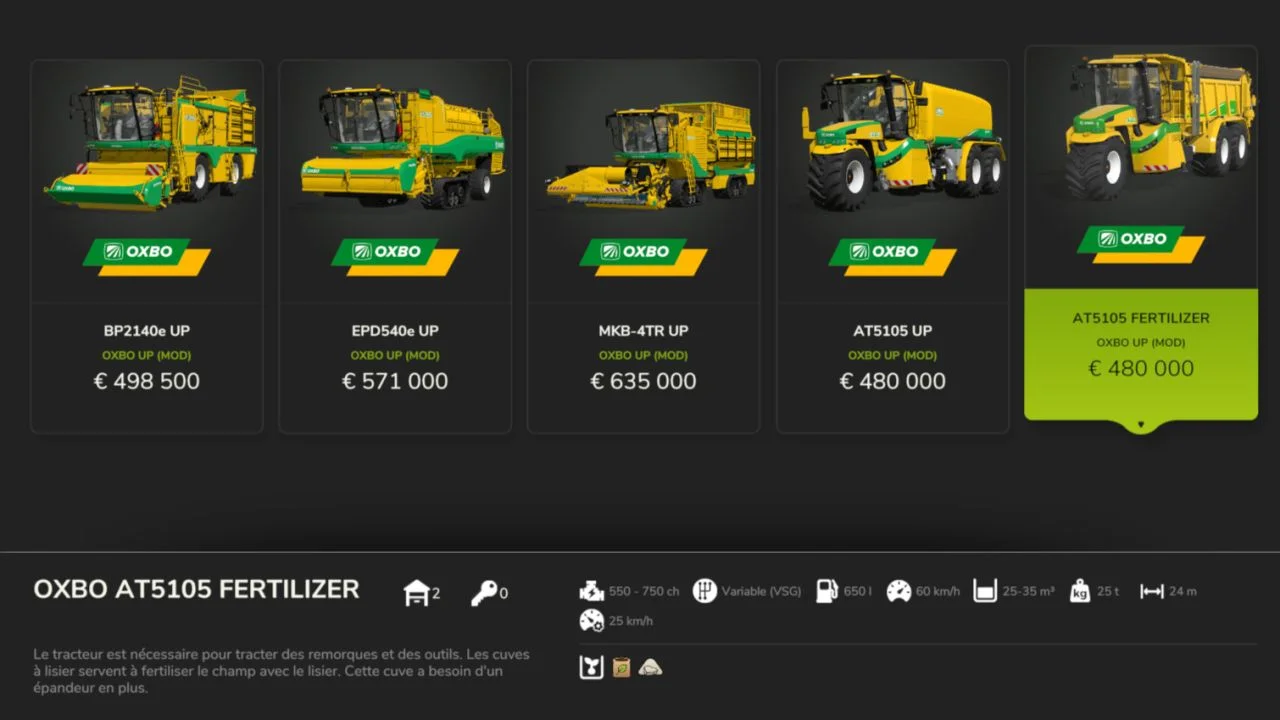 FS25 Oxbo UP Pack V1.1 Packs Mod FS25 Mod Free Download