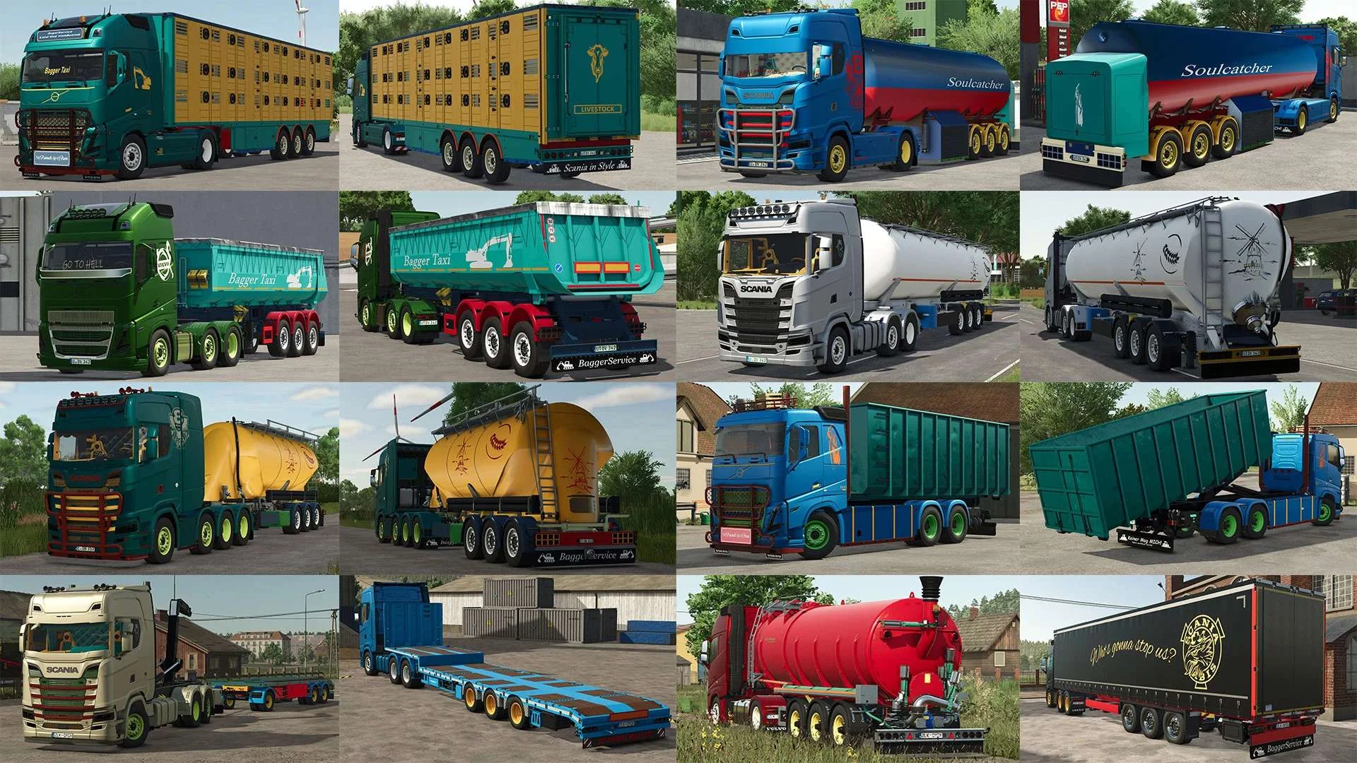 FS25 Scania & Volvo Trucks Pack + Trailers v1.0 Packs Mod FS25 Mod Free Download