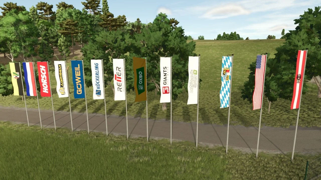 FS25 XXL Flag Pack v1.0 Packs Mod FS25 Mod Free Download