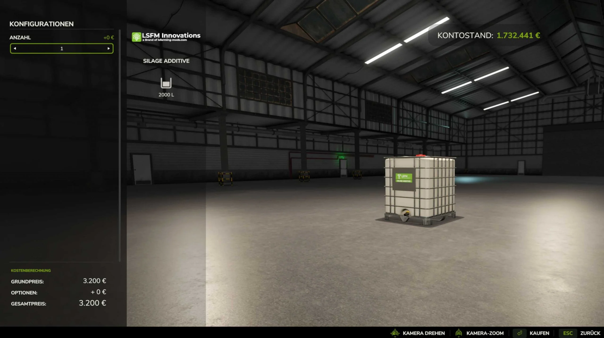 FS25 Additive Tank V1.0 Placeable Objects Mod FS25 Mod Free Download